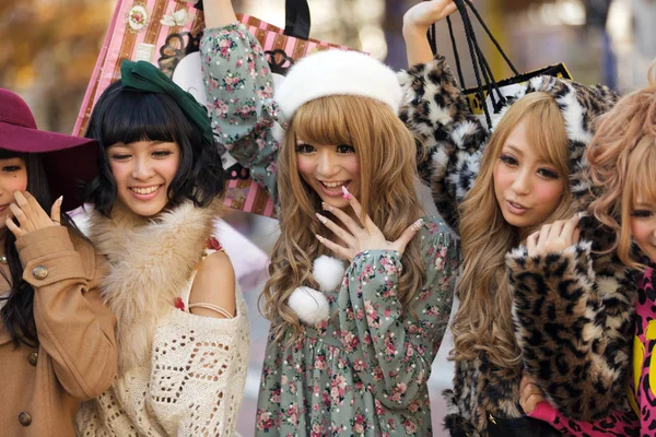 Japanische Mode Mädchen Gruppe — Stockfoto