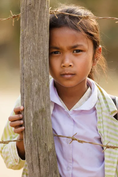 Laos küçük kız — Stok fotoğraf