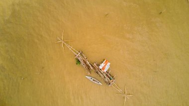 Dev balık ağları Üstten Görünüm