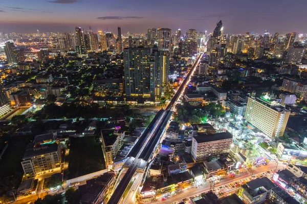 Crepuscolo sulla città di Bangkok — Foto Stock