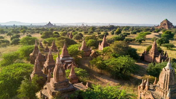 Veduta aerea della pianura di Bagan in Myanmar — Foto Stock