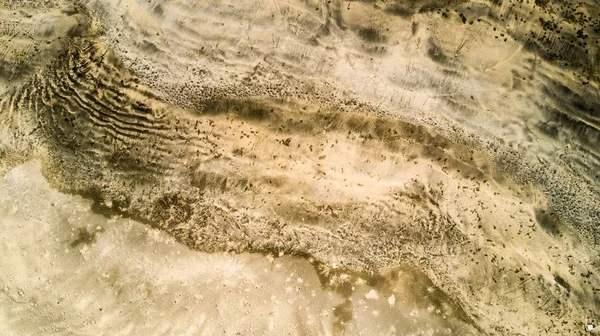 Vista aérea da textura da praia de areia — Fotografia de Stock