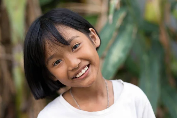 Thai orphan little girl portrait — Stock Photo, Image
