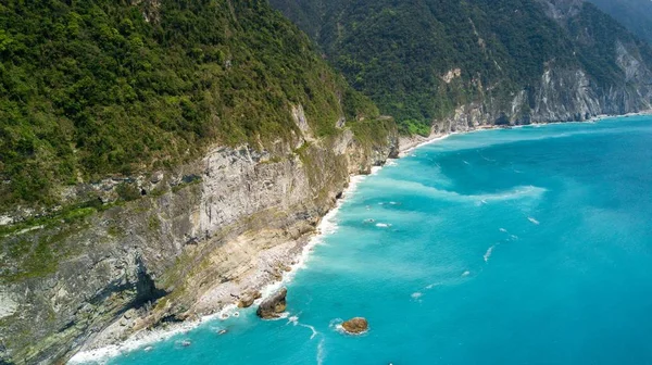 Aerial Deep blue Taiwan beach — Stock Photo, Image