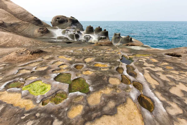 Tchaj-wan Yehliu geologický skalní útvar — Stock fotografie