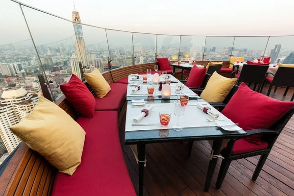 Çatı katındaki Restoran Bangkok — Stok fotoğraf