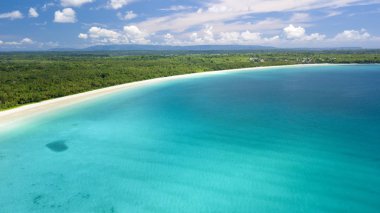 Aerial view of the Madwaer beach in the Kei Cecil island, Maluku, Indonesia clipart