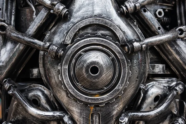 机器人金属发动机 — 图库照片