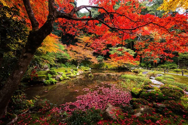 Jardín en templo de Nanzen-ji en el otoño, Kioto — Foto de Stock