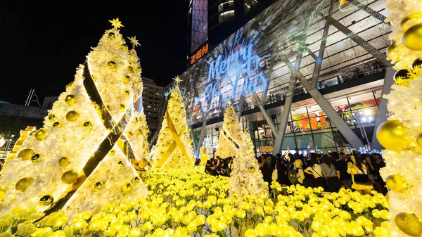 Christmas light up at Central world, Bangkok — Stock Photo, Image