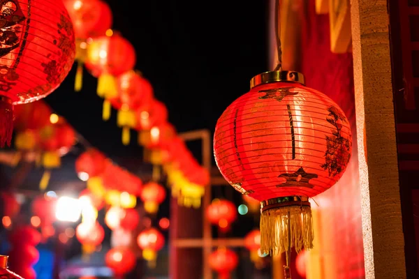 नए साल सजावट के लिए चीनी लाल दीपक — स्टॉक फ़ोटो, इमेज