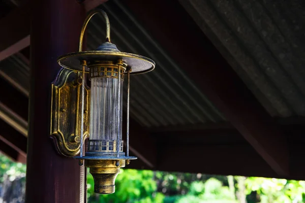 Antique outdoor lamp or lantern — Stock Photo, Image