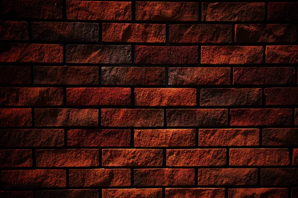 Parede de tijolo vermelho escuro — Fotografia de Stock