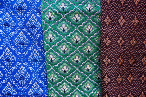 Tecido de seda tailandesa — Fotografia de Stock
