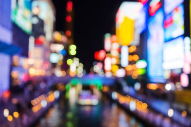 Dotonbori Osaka soyut bulanık resim