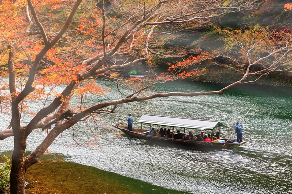 Signalisation Arashiyama à l'automne, Kyoto — Photo