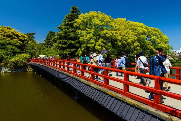 Kırmızı köprü'den, Odawara Kalesi — Stok fotoğraf