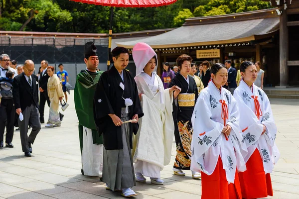 在东京的明治神宫神道婚礼 — 图库照片