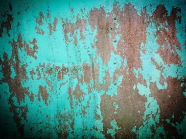 Eski dalgalandırmak demir yeşil duvar 