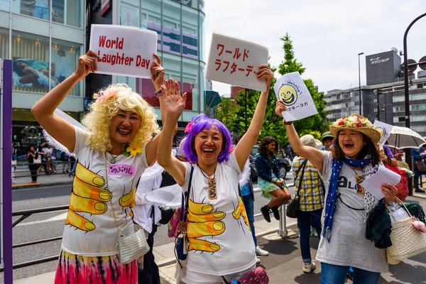 Día mundial de la risa promover, Tokio — Foto de Stock