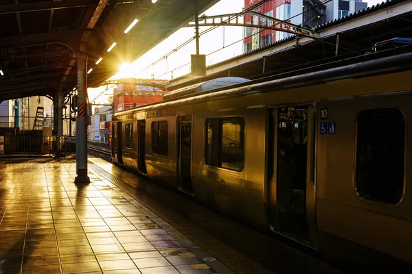 Ligne jaune JR train, Tokyo — Photo