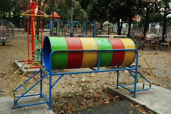 Old kid playground at amusement park — Stock Photo, Image