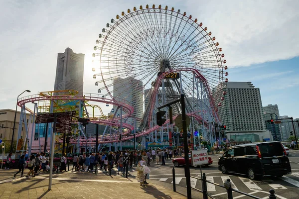 Roda gigante de Yokohama, minato mirai — Fotografia de Stock