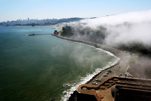 San Francisco cityscape view with motion fog — Stock Photo, Image