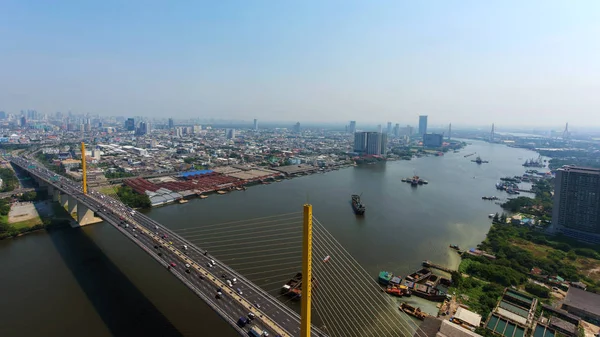 Skyline aéreo expreso camino, Bangkok —  Fotos de Stock