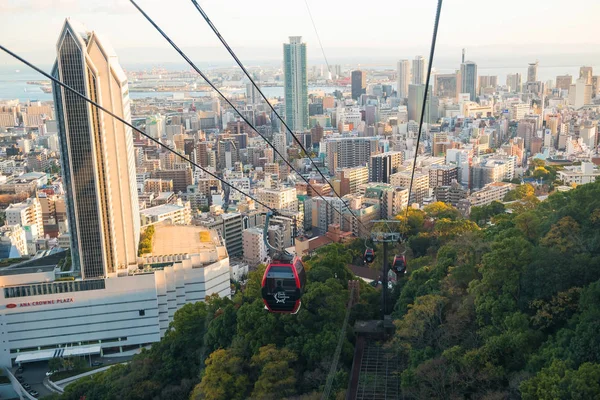 Shin-Kobe Ropeway cable car with city view — Stock Photo, Image