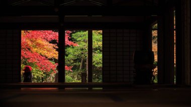 Turistler sonbahar renkleri Nanzen-ji, Kyoto, tadını çıkarın.