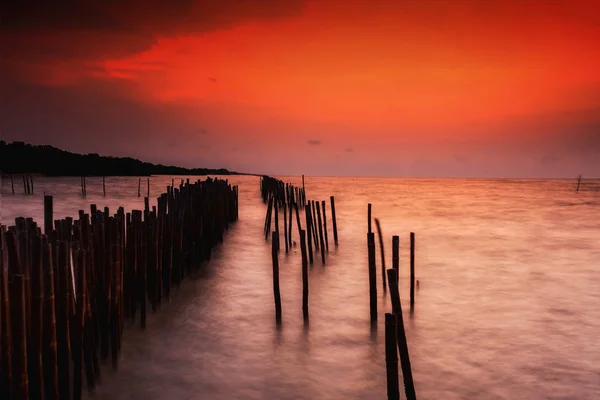 Seascape, hajnalban, Thaiföld — Stock Fotó