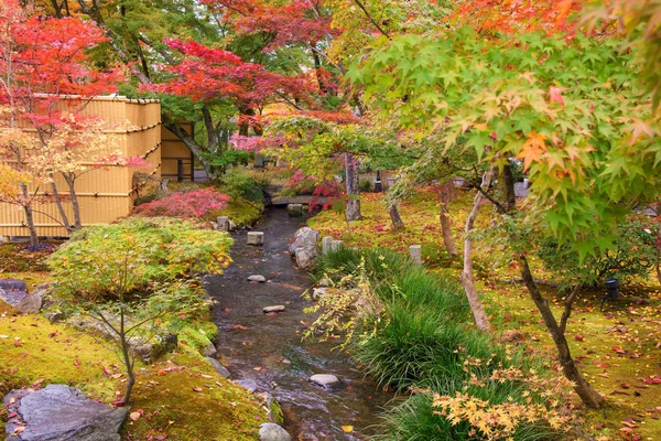 Na podzim listy zahrada v Eikando, Kjóto — Stock fotografie