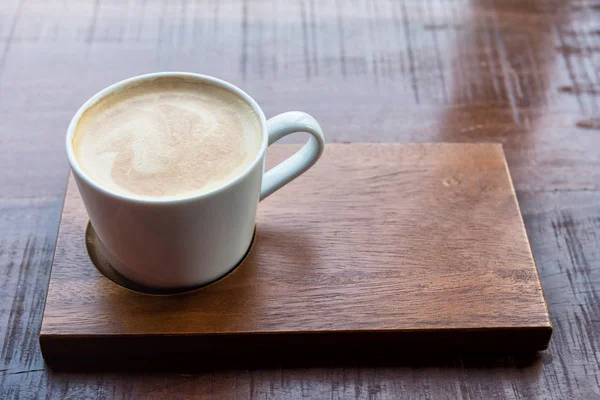 Hot Cappuccino with frothy milk foam — Stock Photo, Image