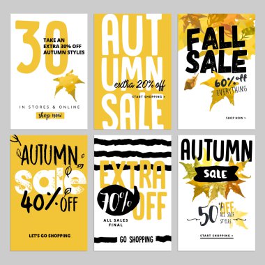 Sosyal medya satış Afişler ve reklamlar web şablonu seti