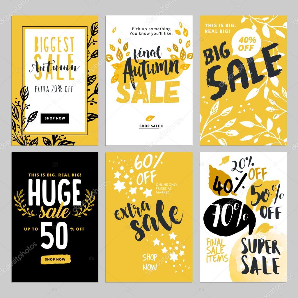 Social media sale banners, and ads web template set