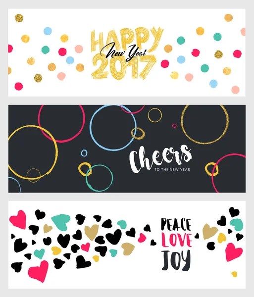 stock vector Set of Christmas and New Year social media banners