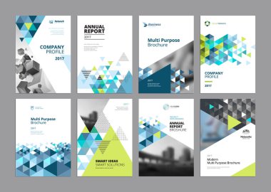 Set of modern business paper design templates