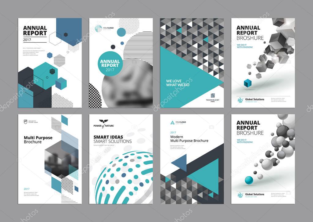 Set of modern business paper design templates