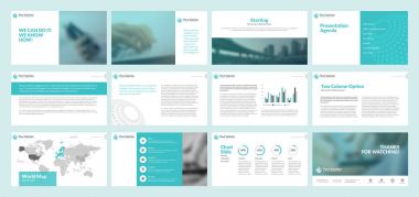 Business presentation templates clipart