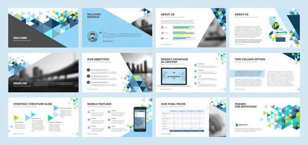 Modèles de présentation d'entreprise — Image vectorielle