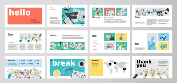 Business presentation templates Stock Vector
