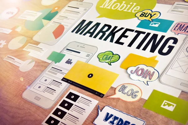 Mobile marketing concept — Stock Photo, Image