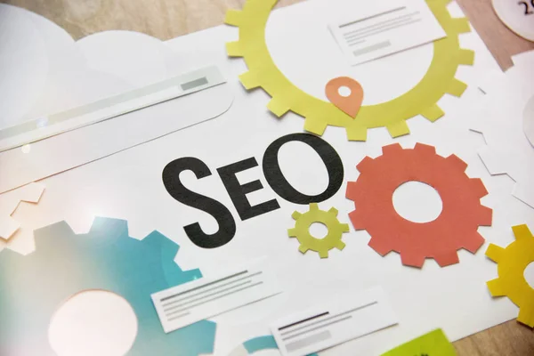 Concetto di design SEO per banner web — Foto Stock