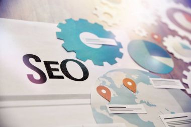 SEO konsept tasarımı web afiş için