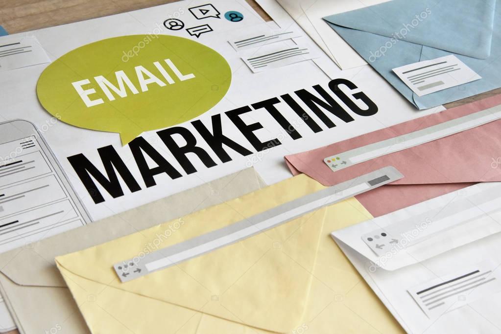 E-mail marketing concept