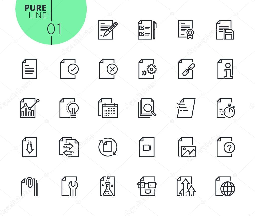 Set of text editing and document formatting icons   