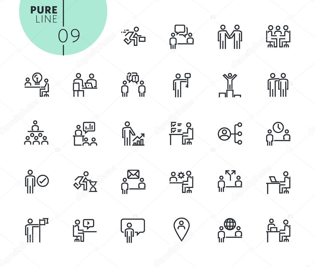 Set of business and marketing icons   