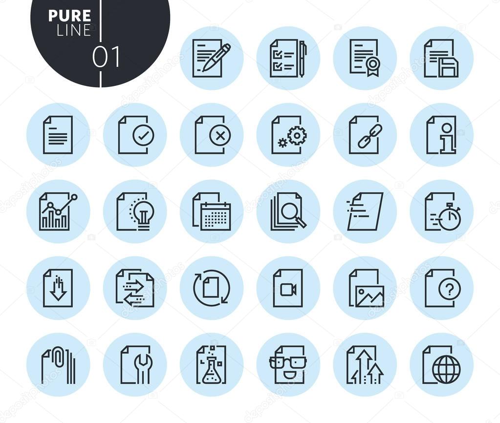 Outline concepts for web and app design and development. Modern vector illustration of thin line web symbols.