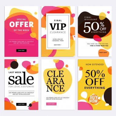 Siyah Cuma satış afiş. Alışveriş, satış, ürün tanıtım, tasfiye satışı için sosyal medya web afiş kümesi